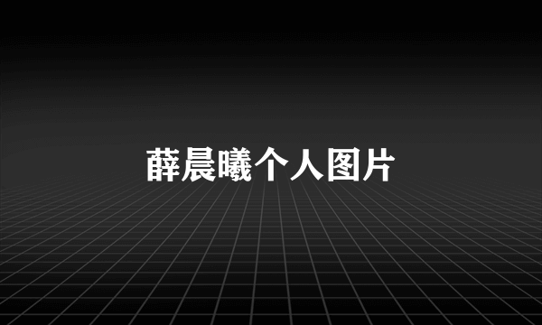 薛晨曦个人图片