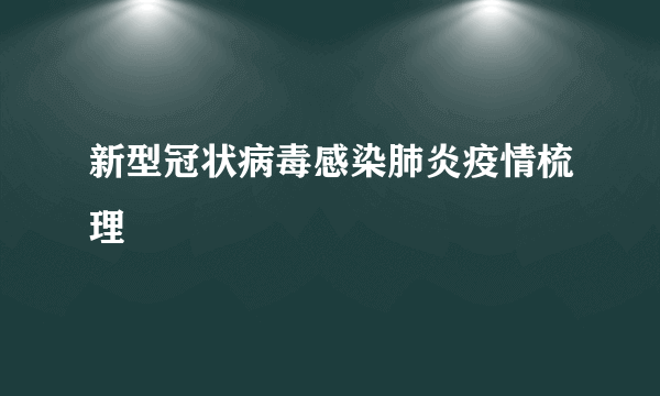 新型冠状病毒感染肺炎疫情梳理