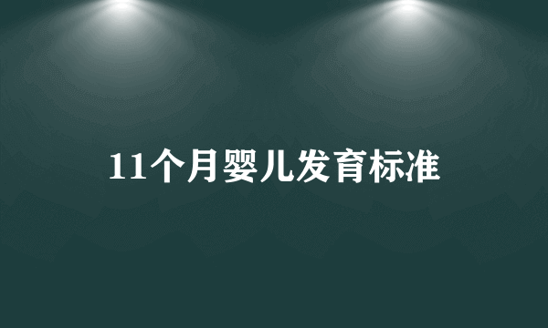 11个月婴儿发育标准