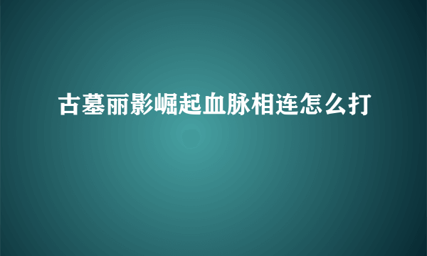 古墓丽影崛起血脉相连怎么打