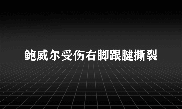 鲍威尔受伤右脚跟腱撕裂