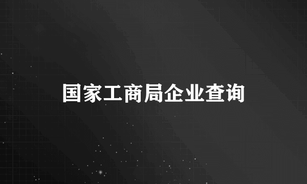 国家工商局企业查询