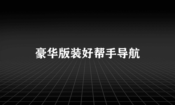 豪华版装好帮手导航