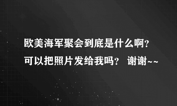 欧美海军聚会到底是什么啊？可以把照片发给我吗？ 谢谢~~