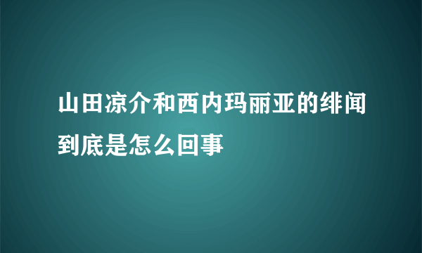 山田凉介和西内玛丽亚的绯闻到底是怎么回事