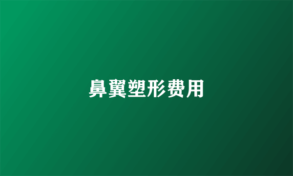 鼻翼塑形费用