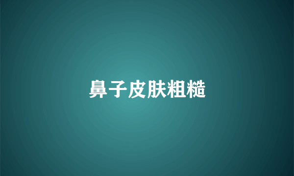 鼻子皮肤粗糙