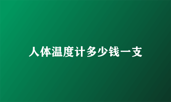 人体温度计多少钱一支