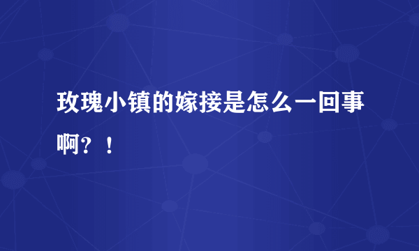 玫瑰小镇的嫁接是怎么一回事啊？！