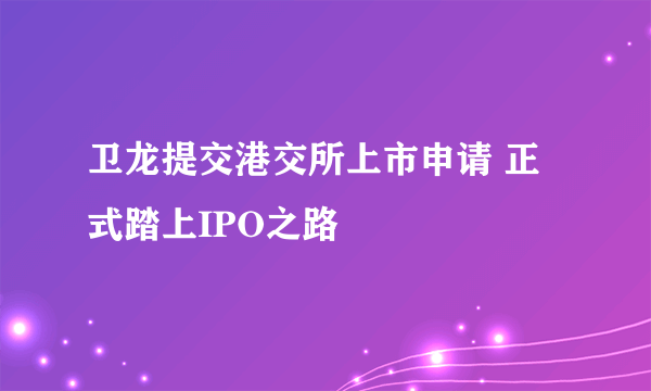 卫龙提交港交所上市申请 正式踏上IPO之路
