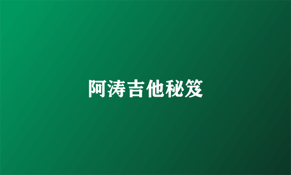 阿涛吉他秘笈