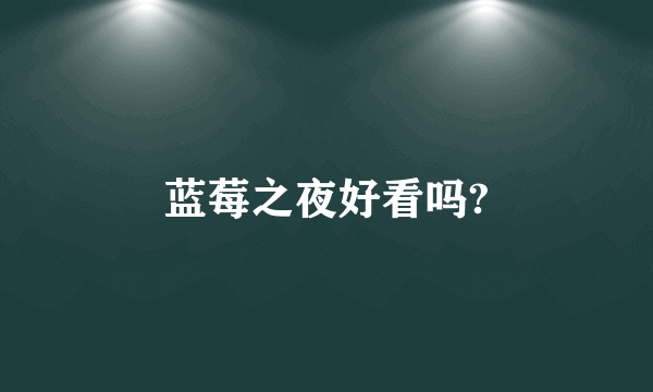 蓝莓之夜好看吗?