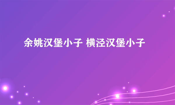 余姚汉堡小子 横泾汉堡小子