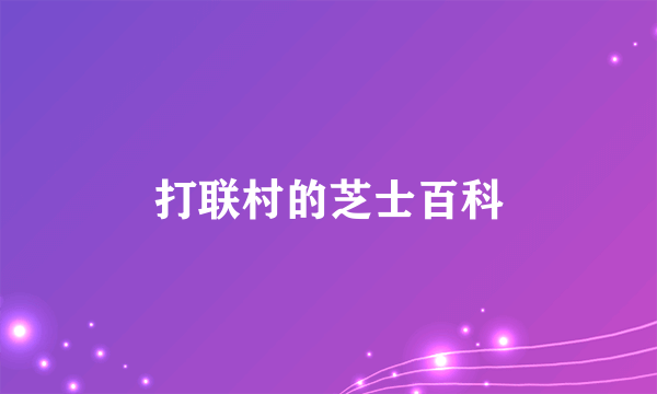 打联村的芝士百科