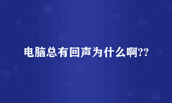 电脑总有回声为什么啊??