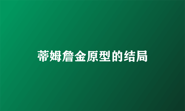 蒂姆詹金原型的结局