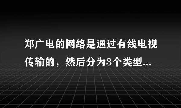 郑广电的网络是通过有线电视传输的，然后分为3个类型 以太网 一线通 E线宽 安装后分别用什么转换为网络 ?