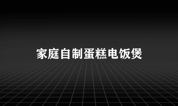 家庭自制蛋糕电饭煲