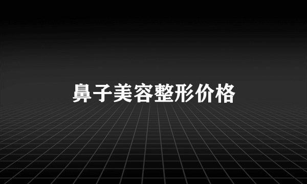 鼻子美容整形价格