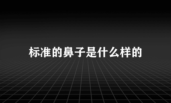 标准的鼻子是什么样的