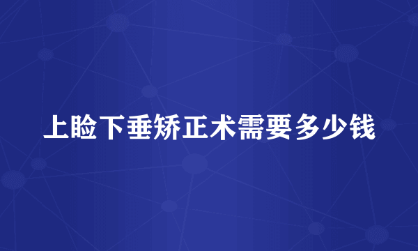 上睑下垂矫正术需要多少钱