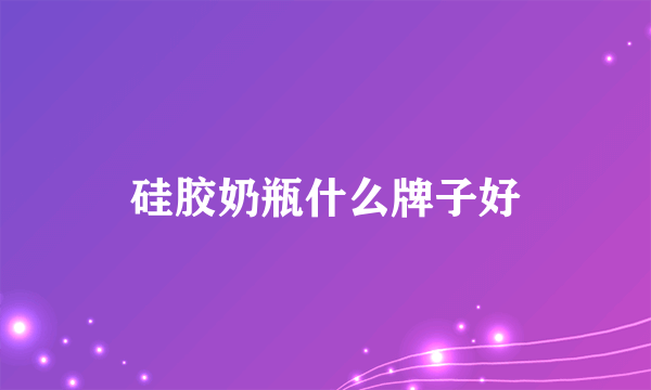 硅胶奶瓶什么牌子好