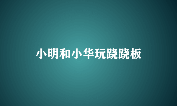 小明和小华玩跷跷板
