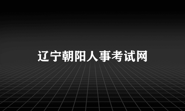 辽宁朝阳人事考试网