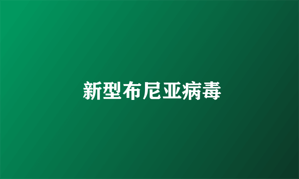  新型布尼亚病毒