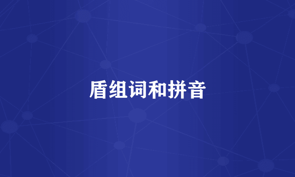 盾组词和拼音