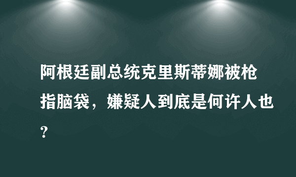 阿根廷副总统克里斯蒂娜被枪指脑袋，嫌疑人到底是何许人也？