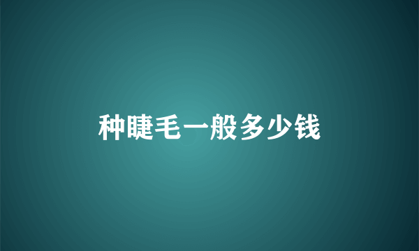 种睫毛一般多少钱