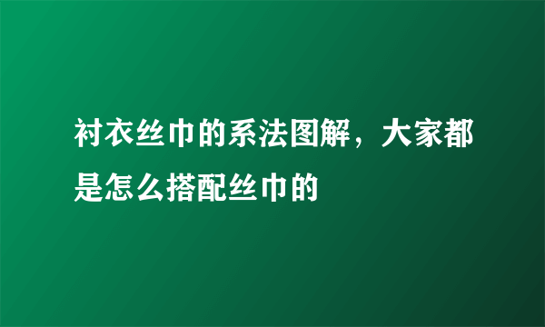 衬衣丝巾的系法图解，大家都是怎么搭配丝巾的