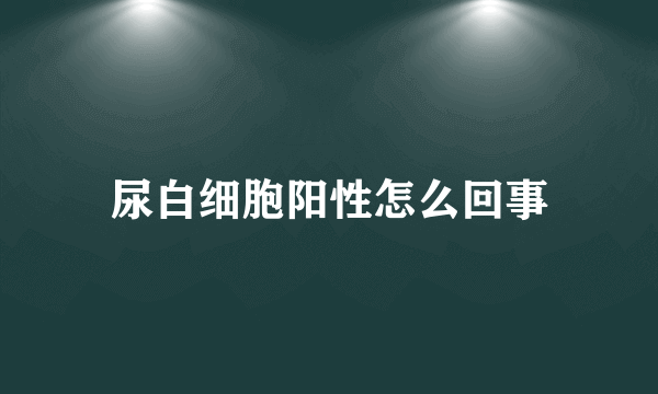 尿白细胞阳性怎么回事