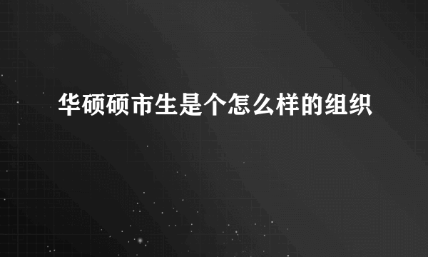 华硕硕市生是个怎么样的组织