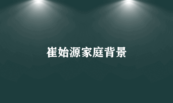 崔始源家庭背景