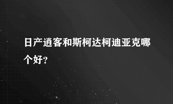 日产逍客和斯柯达柯迪亚克哪个好？