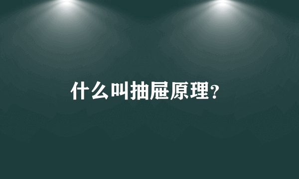 什么叫抽屉原理？