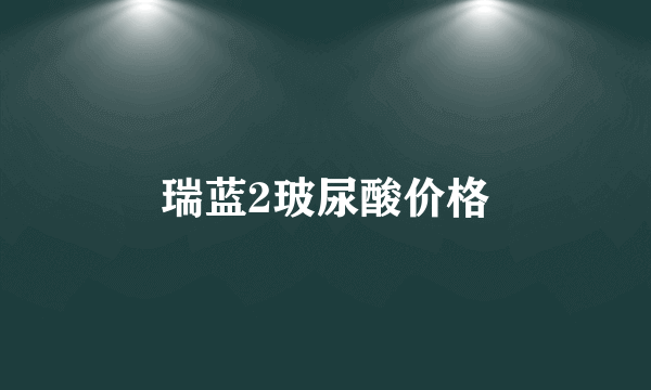 瑞蓝2玻尿酸价格