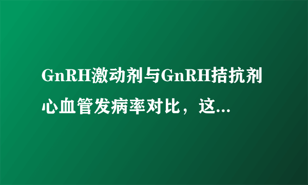 GnRH激动剂与GnRH拮抗剂心血管发病率对比，这份前瞻性研究了解一下！