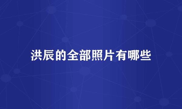 洪辰的全部照片有哪些