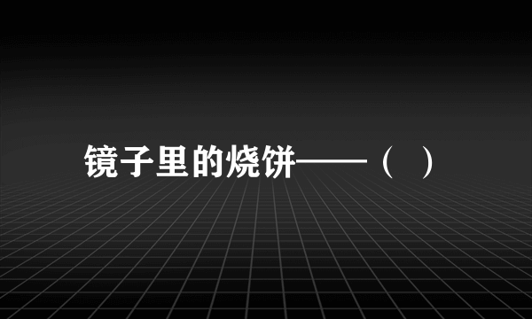 镜子里的烧饼——（ ）