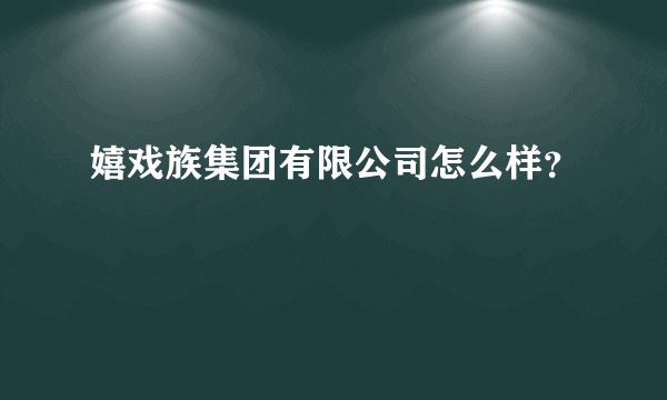 嬉戏族集团有限公司怎么样？